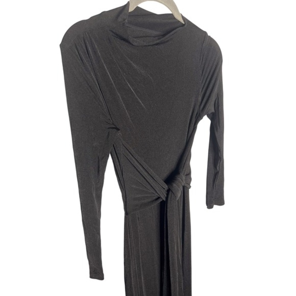 Free People x Significant Other Sabine Dress Size 4 Black Jersey Mockneck - Picture 6 of 9